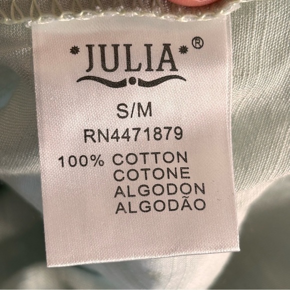 JULIA Peplum 12/ Flutter Sleeve Button front Blouse Women Size S/M NWT - Picture 11 of 11